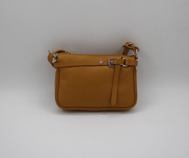 Pochette cuir vachette jaune
