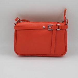 Pochette cuir vachette orange