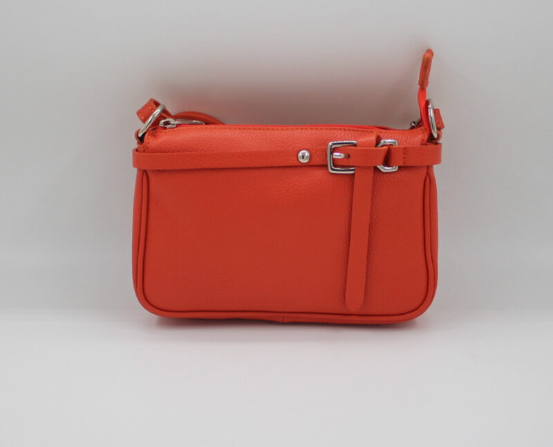 Pochette cuir vachette orange