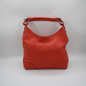 Sac à main en cuir vachette orange
