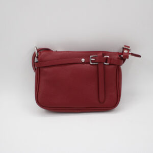 Pochette cuir vachette rouge bordeaux