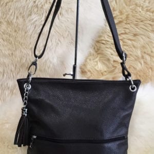 sac à main en cuir noir