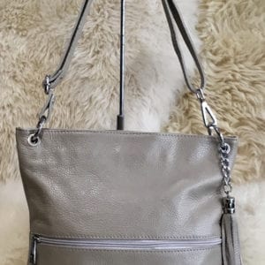 sac à main en cuir taupe