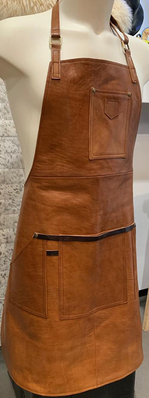 Tablier de coffre en cuir Mastercraft, brun/havane, taille unique