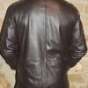 Veste demi longueur en cuir marron foncé pour homme – Image 3
