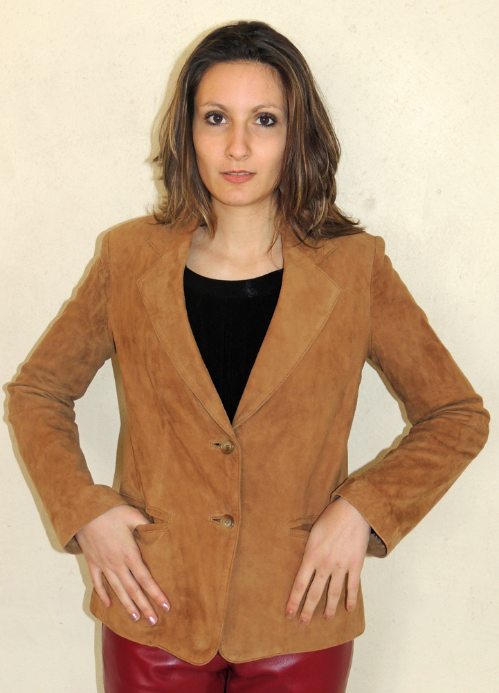 manteau femme daim souple