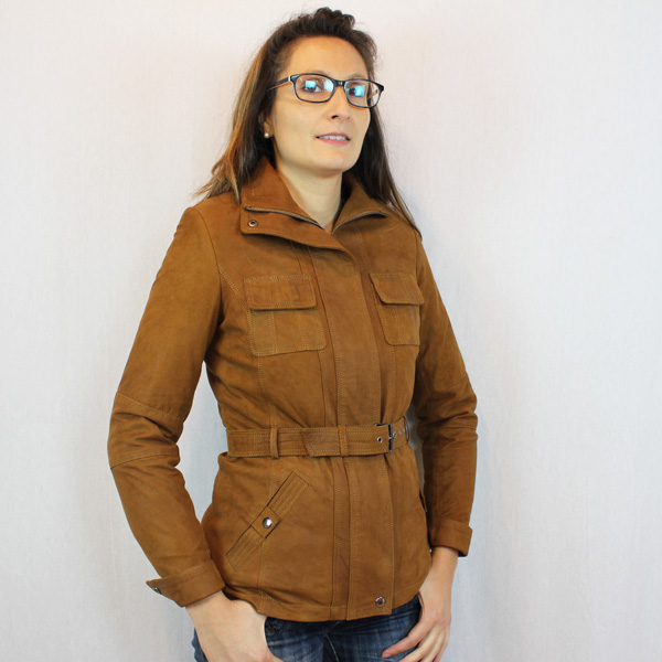 gilet daim femme